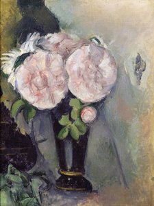 Flores en un jarrón azul, c.1886